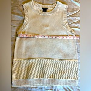 Ann Taylor tan/cream sweater tank NWT